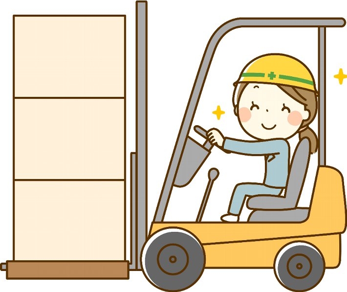 フォークリフトでの倉庫内作業