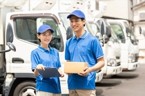 4ｔ車での企業向け一般貨物の集配ドライバー
