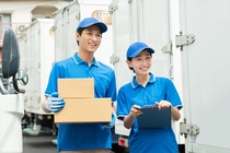 2ｔ車での企業等へのサプライ品配送ドライバー