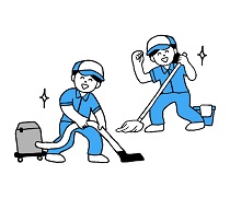 工場内事務所の清掃スタッフ