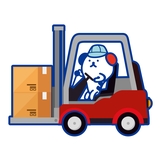 フォークリフトでの入出荷作業