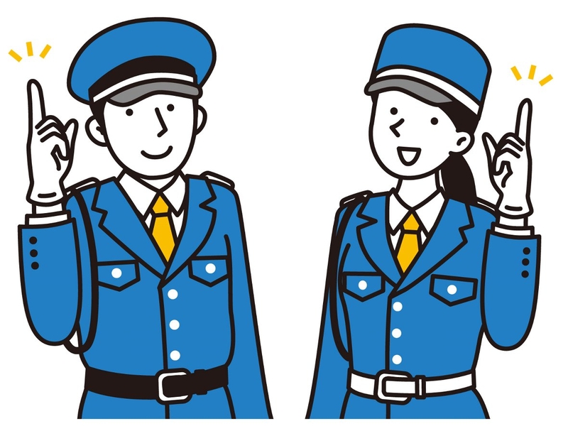 工事現場の交通誘導警備スタッフ