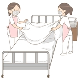 総合病院でのシーツ交換や清掃の院内軽作業