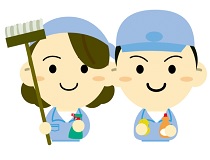 ホテルの清掃スタッフ