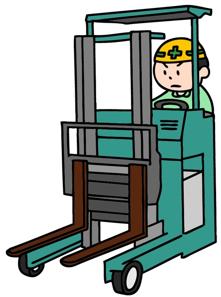 リーチフォークリフトでの搬送作業