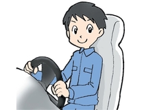 キャリアカーでの廃車済み乗用車の引き取りドライバー