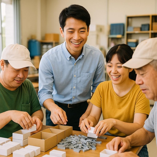 就労支援B型の施設にて利用者様の見守り、作業補助