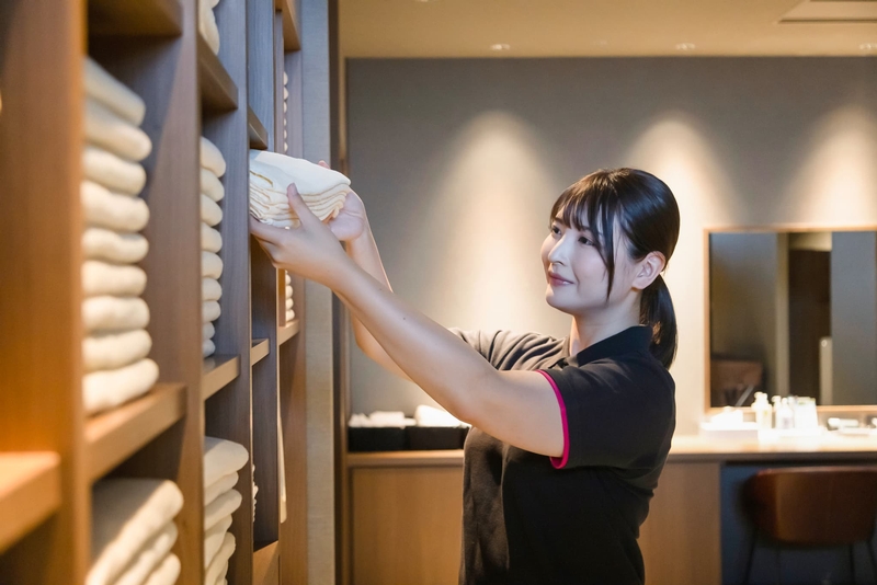 ホテルの館内クリーンスタッフ