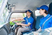 3ｔ車でのゴミの回収ドライバー