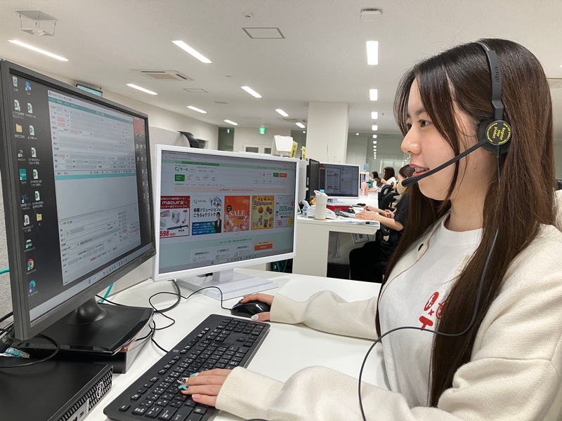 午後勤務中心・通信販売の受注受付コールセンタースタッフ