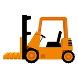粘着のり工場でのリーチリフト運搬・パレット整理