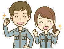工場内での塗装スタッフ