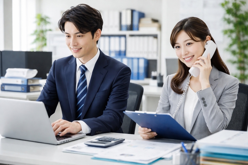 卸売店にてデータ入力　書類作成　電話応対