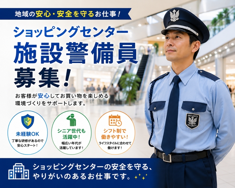 ショッピングセンターの施設警備員