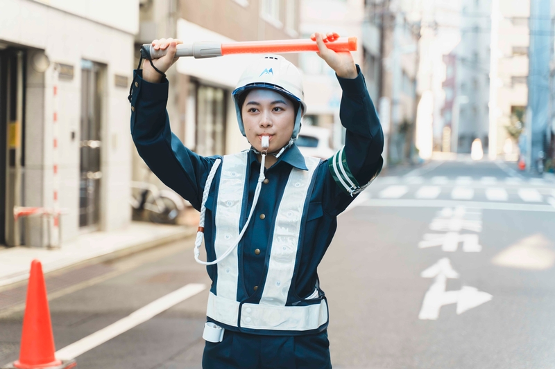 日勤の警備スタッフ