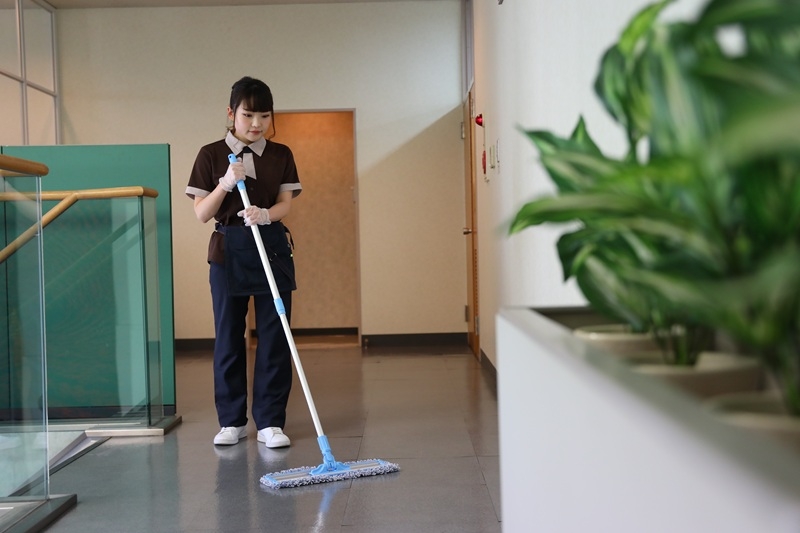 病院内での浴室清掃