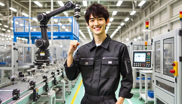 車用部品のガラス組み立て作業