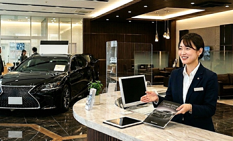 カーディーラーでの受付事務
