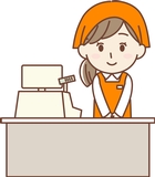 売店のレジスタッフ