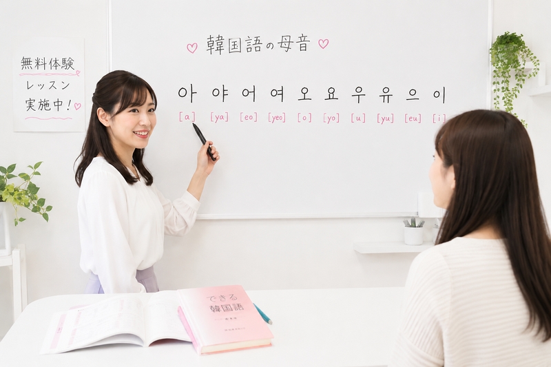 韓国語スクールの受付