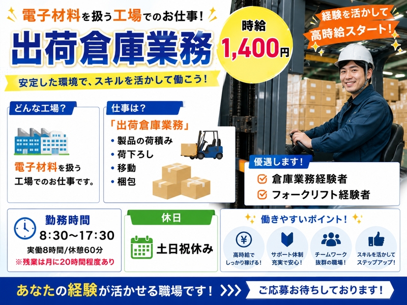 倉庫内での出荷・梱包スタッフ