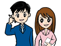 自動車販売会社での営業スタッフ