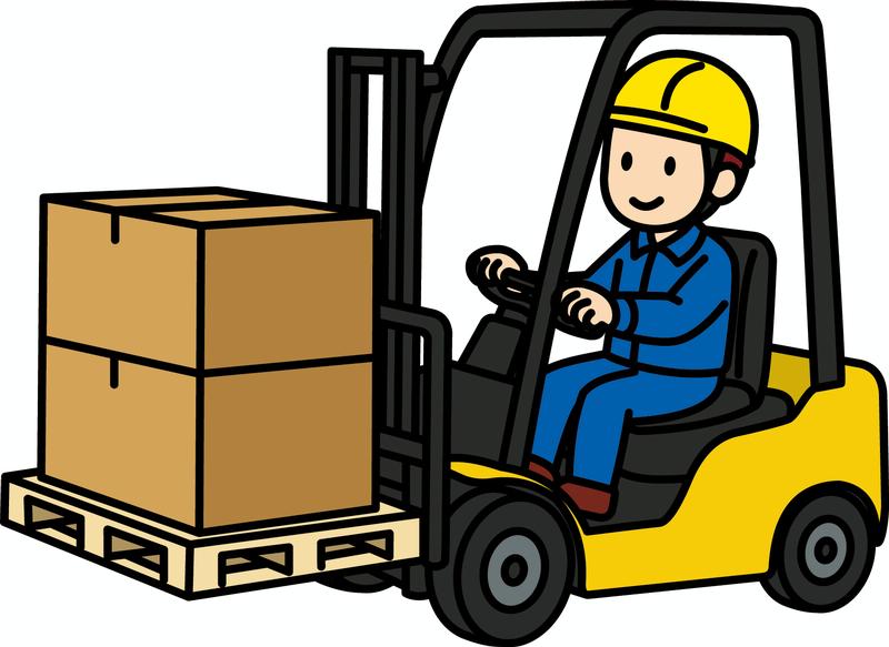倉庫内にてフォークリフトオペレーター