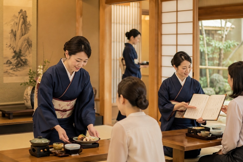 日本料理店でのサービス