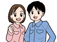 繊維機械製造企業での接着作業