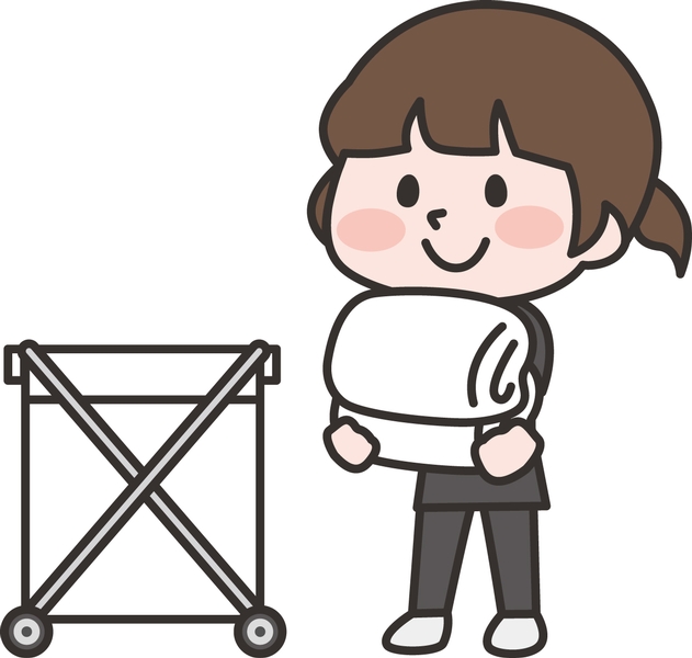 病院でのリネン品の配布・在庫管理