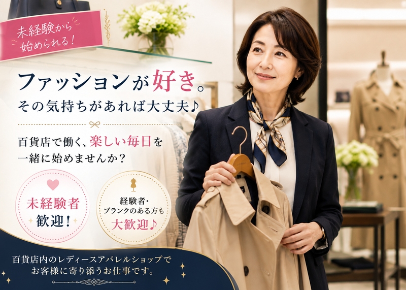 百貨店内での婦人靴販売