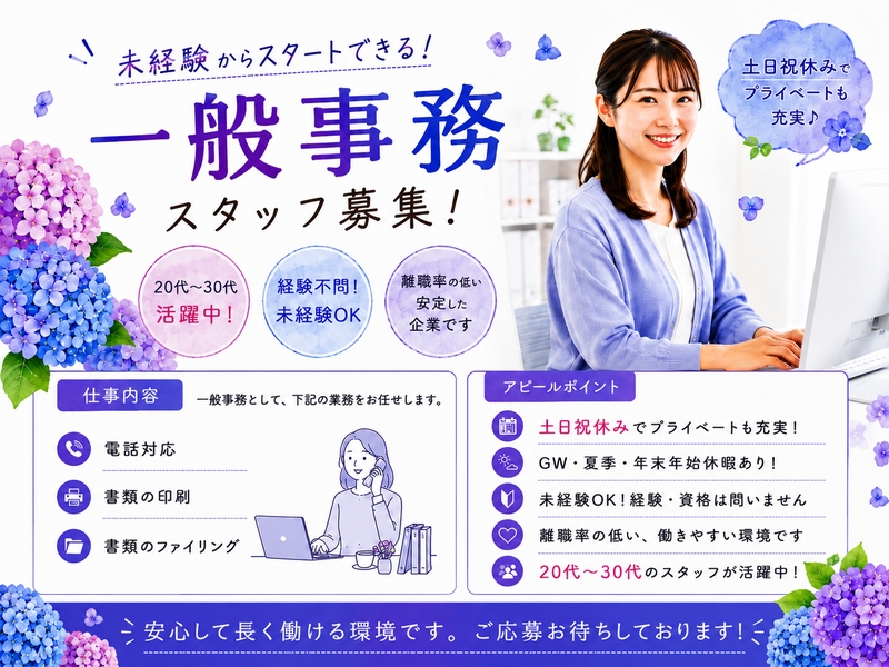 電話対応や書類管理の一般事務