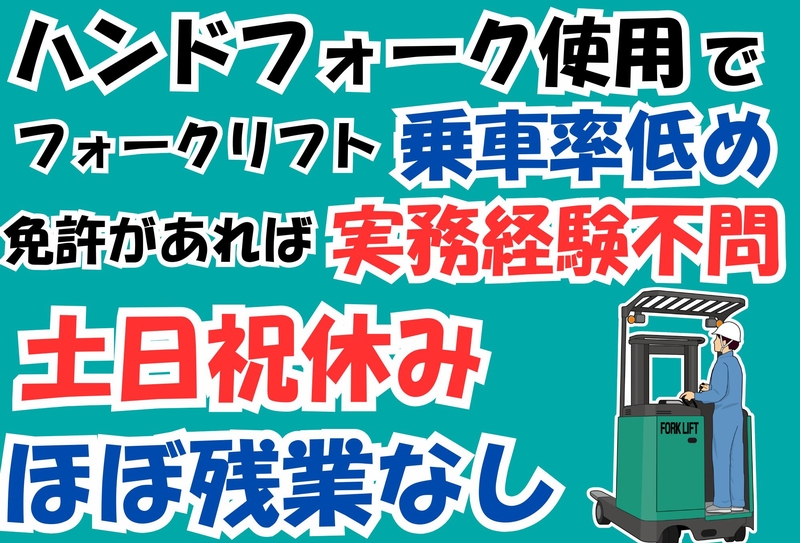 ハンドフォークでパレット移動